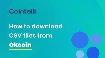 Okcoin Tax Reporting: How to Get CSV Files from Okcoin