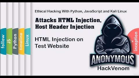 HTML Injection on Test Website | Attacks HTML Injection, Host Header Injection | HackVenom