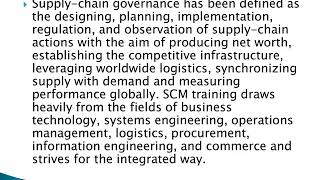 Supply chain management