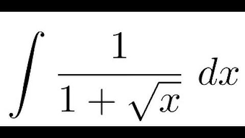 Integral of 1/(sqrt(x)+1) (substitution)