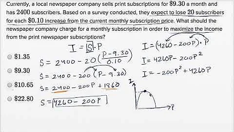 Quadratic and exponential word problems — Harder example | Math | SAT | Khan Academy