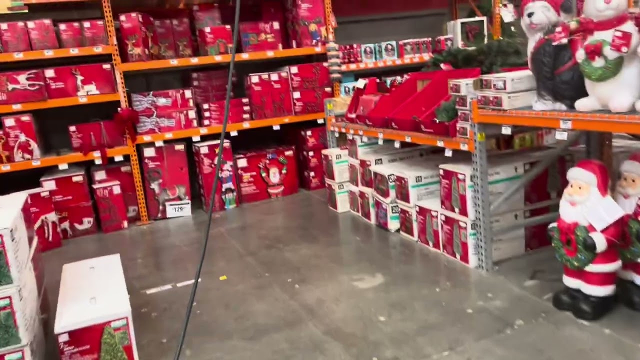 Home Depot Christmas 2023 with decortions and inflatables and animatronics and lights