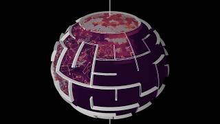 A 60%-40% Mixture Of Cations And Anions In A Maze On A Sphere