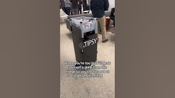 We built a robot that can deliver ice-cold drinks right to you 🧊🤯 #shorts #robotics #robot