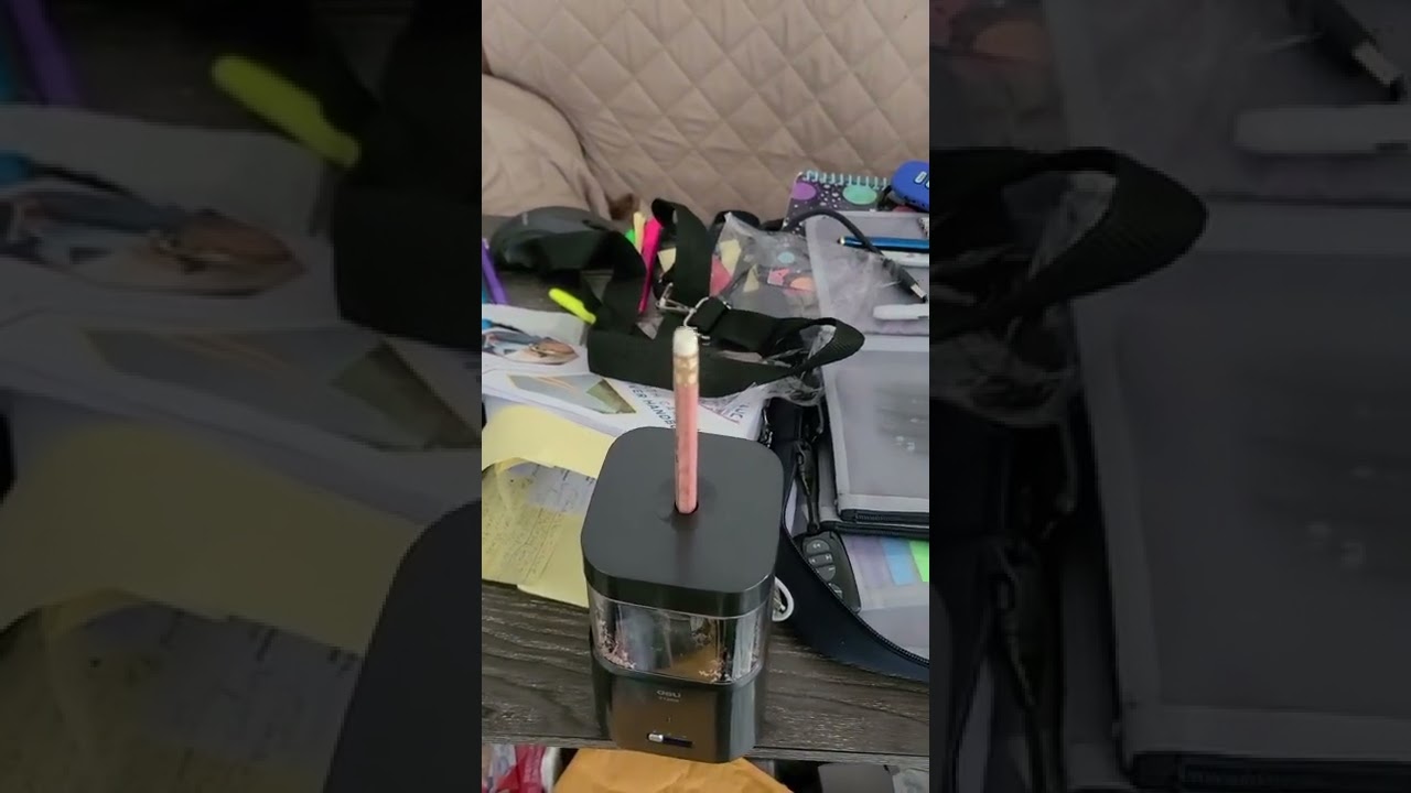 Fully automatic pencil sharpener - no hands required