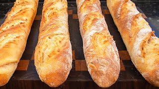 Simple!  Homemade French Baguettes: The easy way using a baguette baking tray