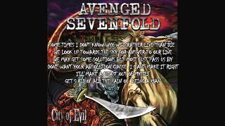 Avenged Sevenfold Bat Country [With Lyrics On Screen]