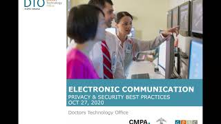 eCommunications - Privacy & Security Best Practices Webinar - October 27, 2020