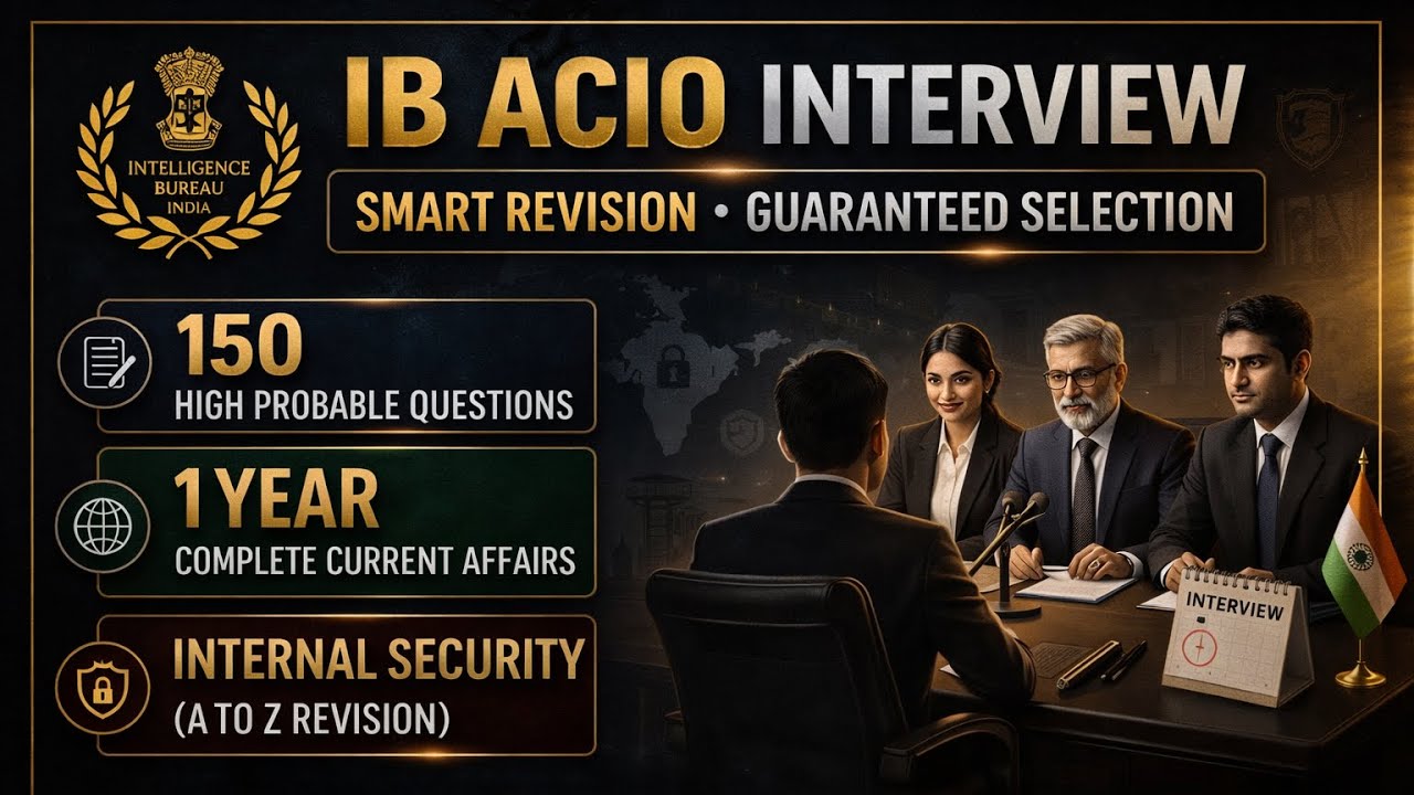 IB ACIO Interview | Final Revision | Mock strategy| #ibacio #ibacio2025 ...