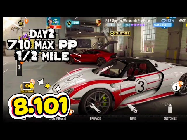 CSR2 TOURNAMENT 918 Spyder 'Weissach Package' - 8.101 | 710PP