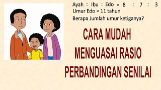 BELAJAR MEMAHAMI MATERI RASIO / PERBANDINGAN SENILAI