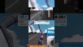 Last kick 🍬 to the finish line after 40min. of climbing @Zwift Grand Prix race