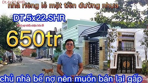 Nhà mặt tiền đường nhựa cần bán lại.Dt.5x22.SHR.Bán nhà Bình Chánh Sơn Phong