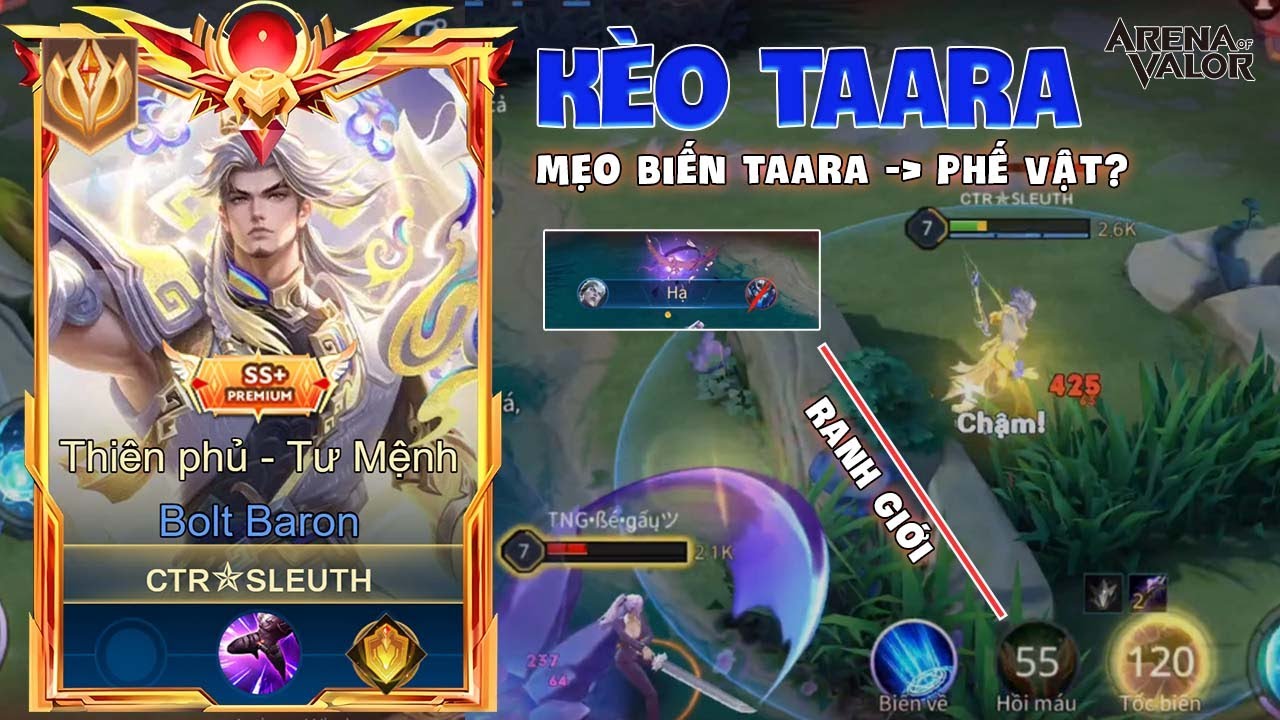 Trùm lane top ? Bolt Baron đi kèo với Taara là dễ khi biết mẹo này | Liên Quân Mobile