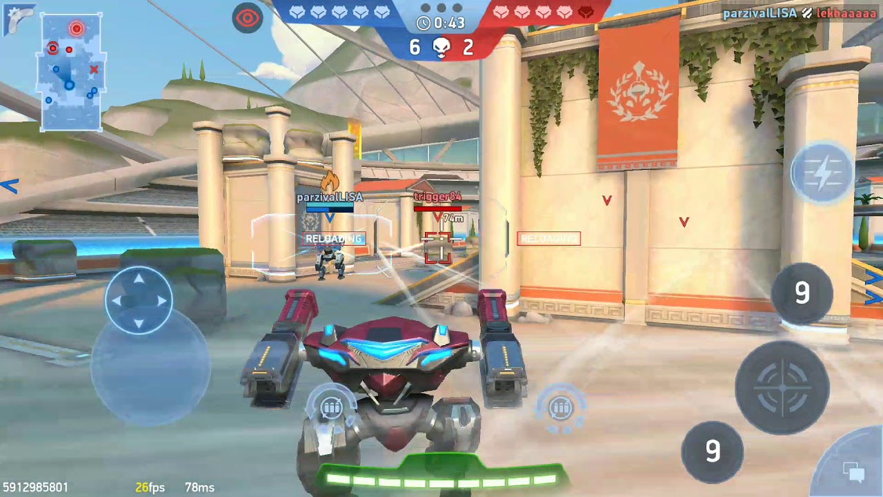 Missile rack 6 VS missile rack 8 in a tournament, mech arena - YouTube