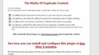 Dispelling Google Duplicate Content Myth