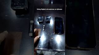 How to connect wireless digitek microphone dwm 101 with iphone using adaptar?#digitek#iphone#shorts