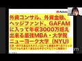 【外資コンサル、外資金融、ヘッジファンド、GAFAMに入って年収3000マン超え出来る最強MBA・大学院、ニューヨーク大学（NYU）！】テクノロジーと経営も学べるブリッジプログラムもあり！