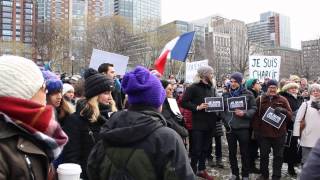 Marseillaise song at Boston rally for Paris attacks