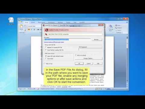 How to convert Word 2007 files to PDF