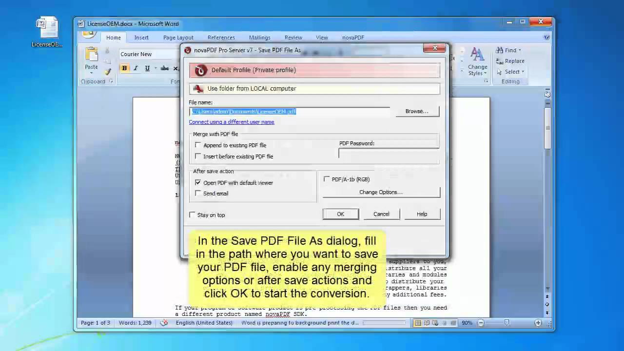 convert word to pdf