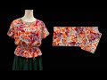 🌸 Sew a very nice blouse with 70cm fabric | Step by step sewing tutorial