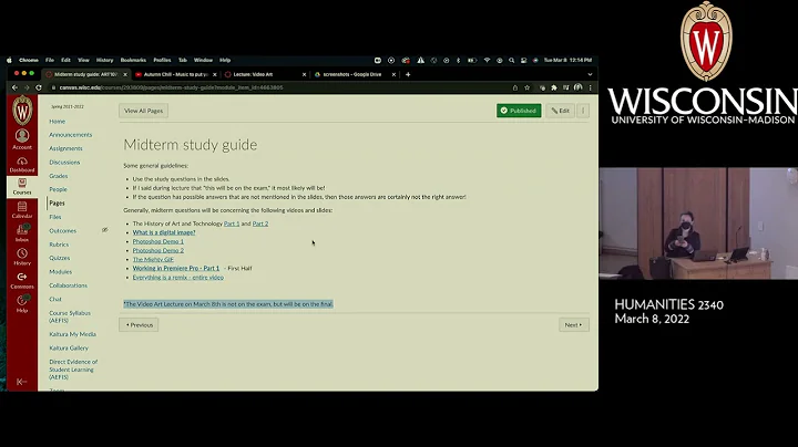 ART 107 - March 8th Lecture Capture - Midterm Review