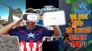 VR Box and VR Games Review Part 1 - Jurassic Roller Coaster VR - Deep Space Battle VR - VR Fantasy screenshot 5