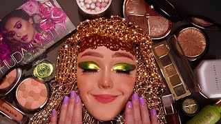 ASMR Fabulous Green Makeup Application (Guerlain, Huda Beauty, Fenty Beauty Video For Sleep)
