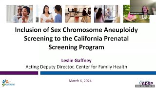Inclusion of Sex Chromosome Aneuploidy Screening to the California Prenatal Screening Program