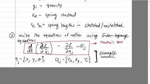 Robotics Lec8: Euler Lagrange, Projectile Motion (Fall 2020)