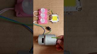 Powering LED & COB lights with 775 Dc motor #tech #project #scienceproject