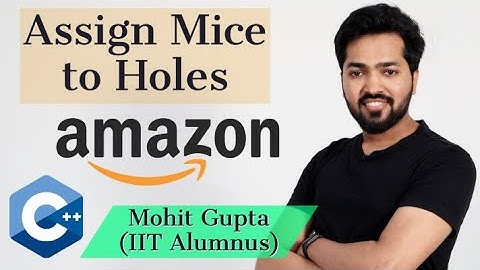 Assign Mice to Holes || Amazon Coding Interview Problem || C++