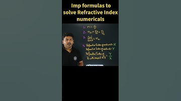 Solving Refractive Index Numericals - Important Formulas #shorts #science #physics