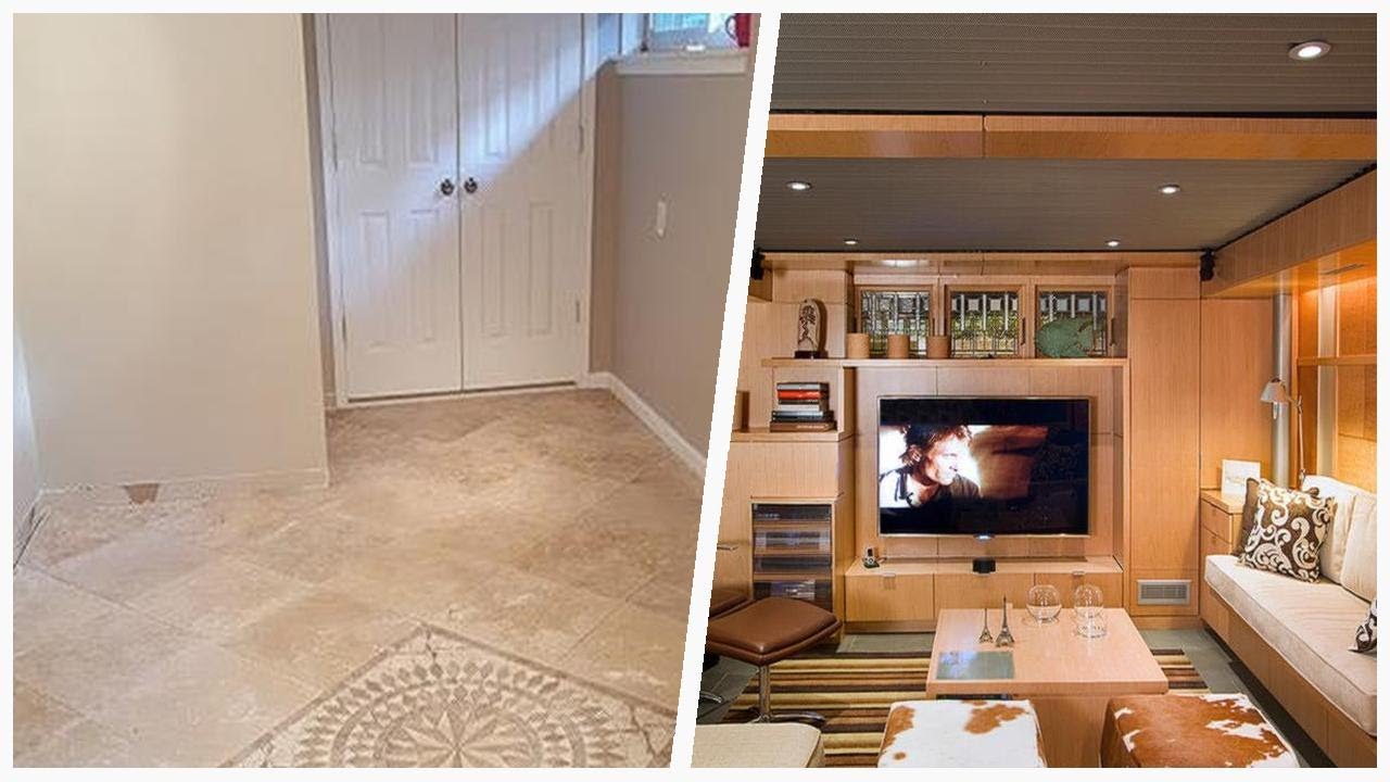 75 Basement With Brown Walls And No Fireplace Design Ideas You'll Love 🌈