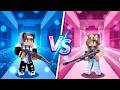 تحدي نفق الازرق ضد نفق الوردي في ماين كرافت