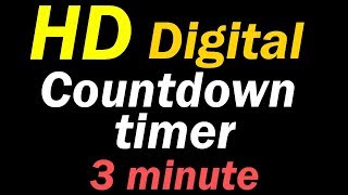 3 Minute HD Digital Countdown Timer (Silence mode)