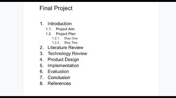 Create a multi-level number list in Google Doc
