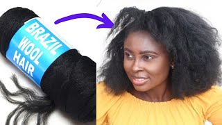 OMG😱 She Broke The Code💣How to fake Natural hair using Brazilian wool...