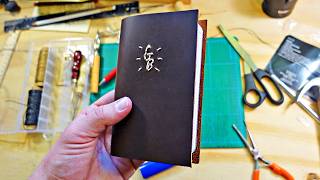 I Made a Homemade Leather Pocket Notebook Cover! (with no experience)