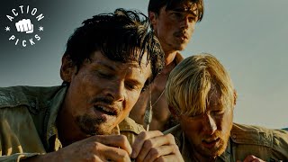 Japanese Fighter Attacks Stranded Life Raft Unbroken