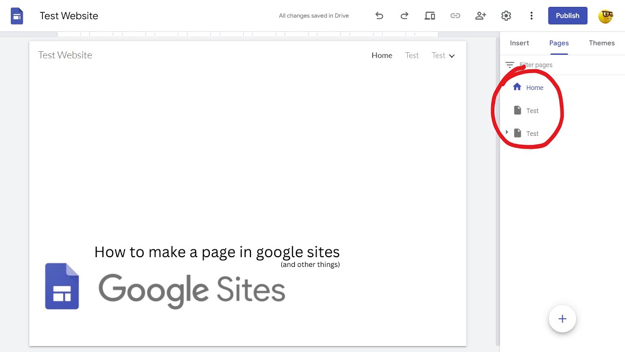 Google Sites Basic Tutorial - P1 - YouTube