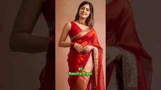 Top 10 Most Beautiful Indian Actress in Red Saree 🔴😍 | Red Saree Queen 2025 👑#RedSaree#IndianActres
