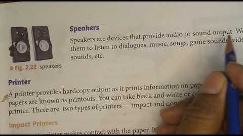 Class4||computer||chapter-2||part-3||output devices ||monitor ||printer||projector||speaker