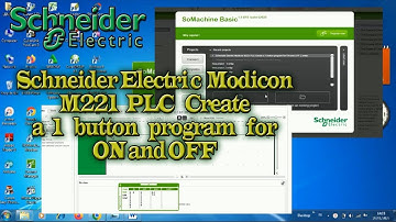 Schneider Electric Modicon M221 PLC Create a 1 button program for ON and OFF