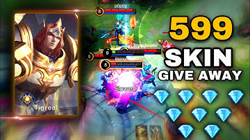 HOW TO DELAY ENEMIES CORE USING TIGREAL + 💎599 SKIN GIVE AWAY| Tigreal Gameplay  | Mobile Legends