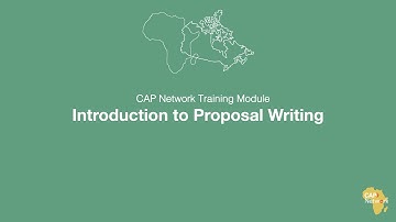 Training Module: Introduction to Proposal Writing