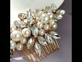 Delicate Handmade Beaded Pearl Hair Comb Bridal Wedding Headpieces Light Luxury Rhinestone Hair Comb