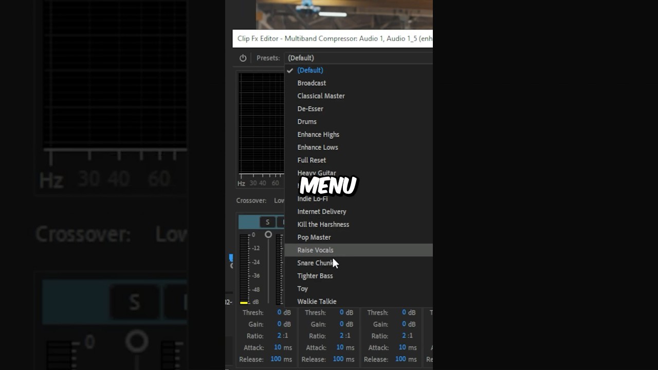 Как создать эффект голоса рации в Premiere Pro