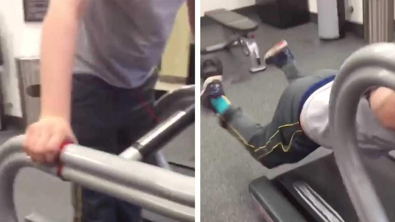 Hilarious Treadmill Fail YouTube